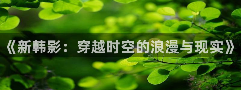 光棍伦理影院：《新韩影：穿越时空的浪漫与现实》